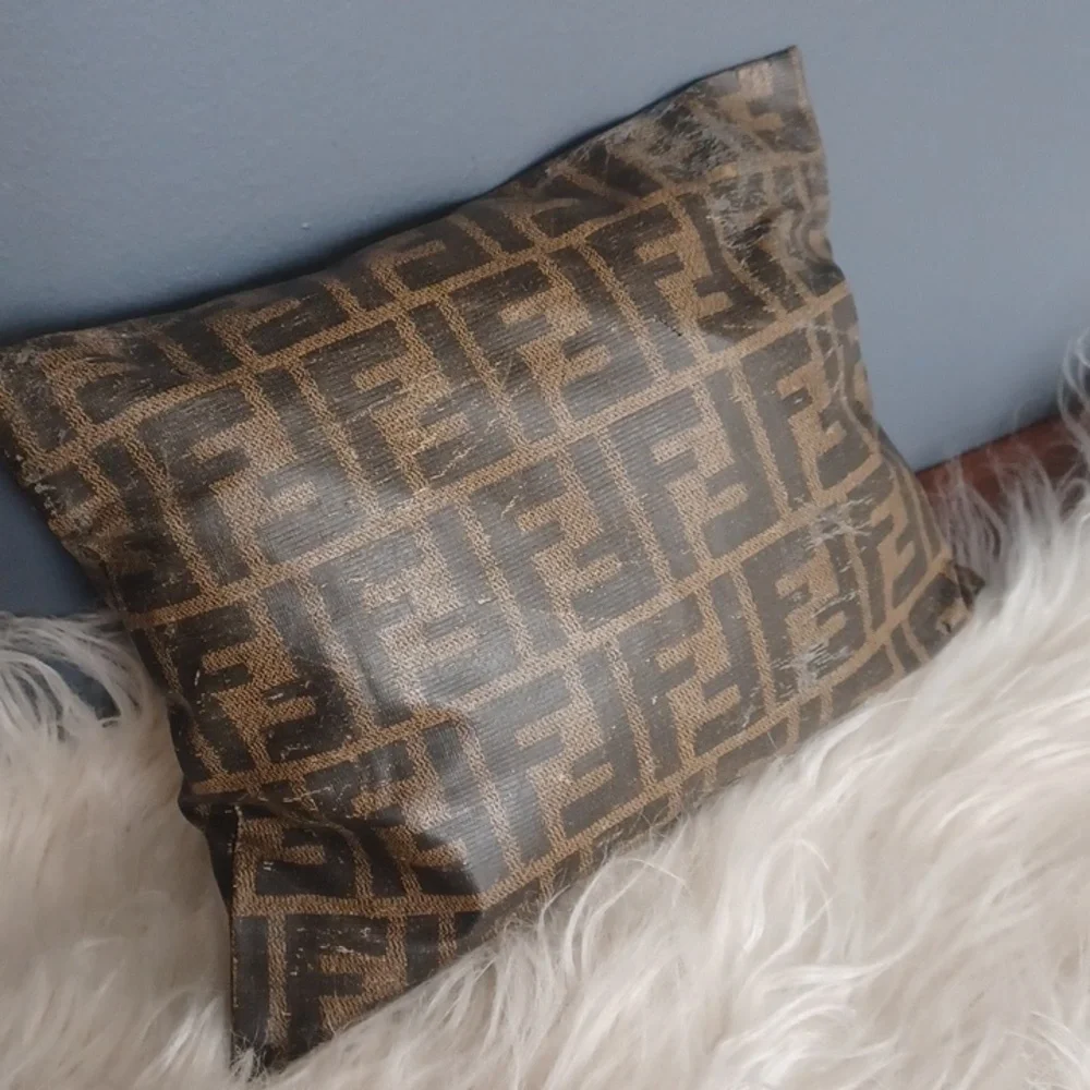 Vintage Fendi Brown Monogram Pouch